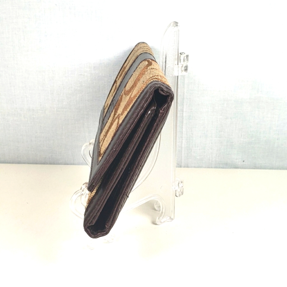 Coach Brown Signature C Canvas Wallet - image 4